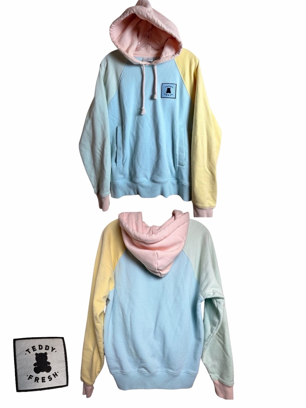 Teddy Fresh Color Block Hoodie 2.0 Pastel Womens XS Unisex